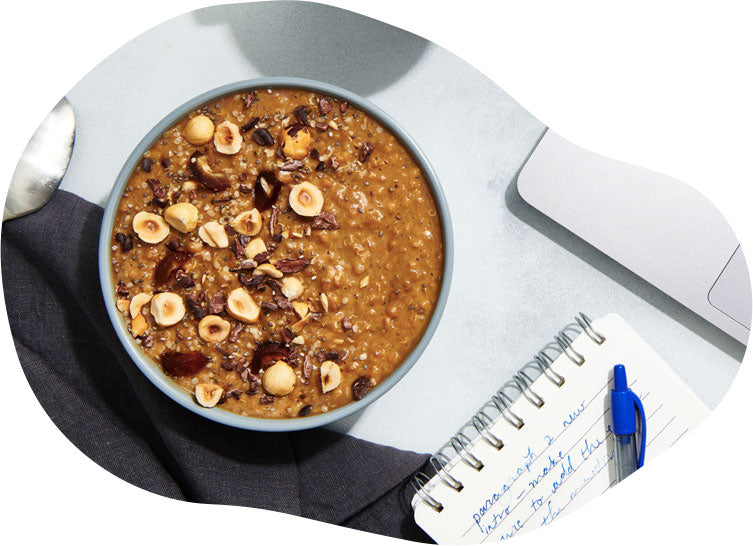 A protein-rich and plant-based peanut butter oat bowl