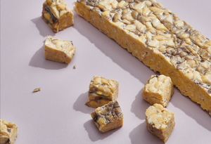 Tempeh, a versatile soy-based alternative protein product packing tons of vitamins and nurtients.