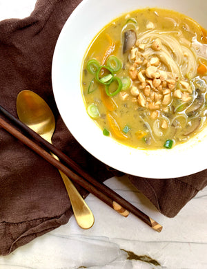 Vegetarian Thai Yellow Curry Soup