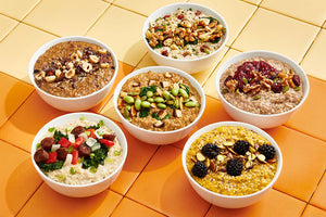 Delicious Vegetarian Oat Bowls Delivered frozen, premade ready to heat and eat from Mosaic service