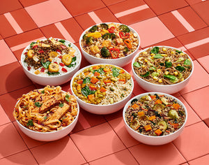 Various Veggie Bowls from Mosaic Meal Delivery Service | Plant based, fully cooked, flash frozen vegetarian bowls