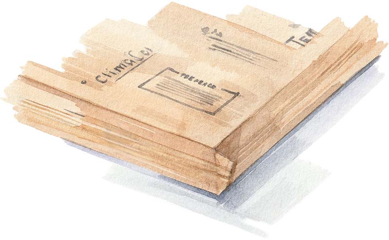 A watercolor image of Mosaic insulation